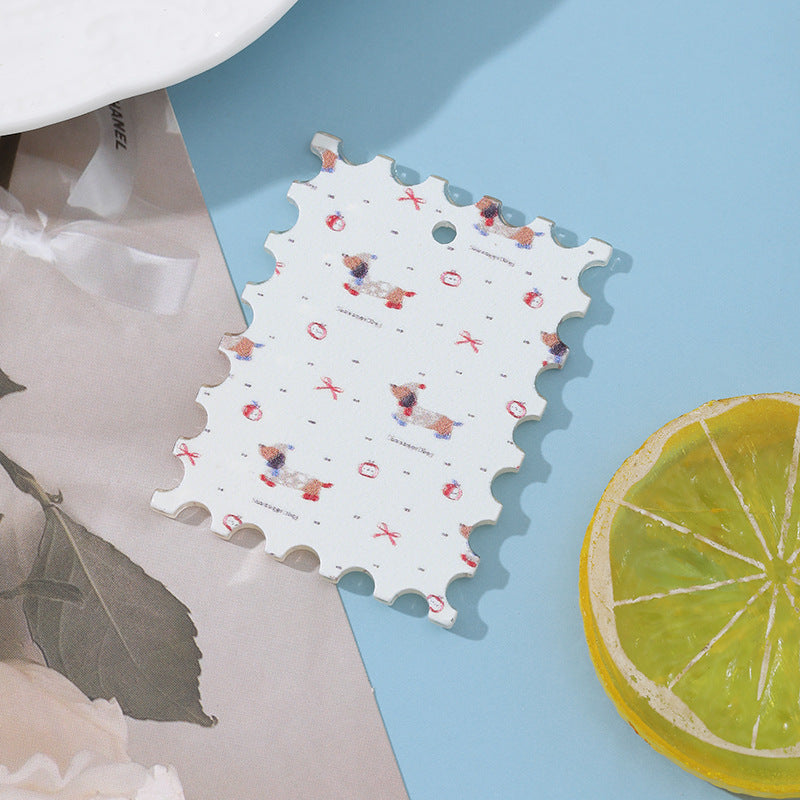 Wholesale 10pcs/ pack cute dog acrylic pendant keychain